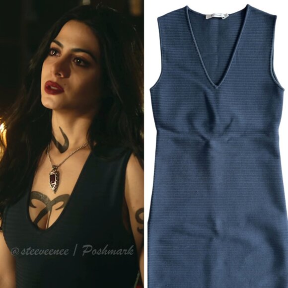 T by Alexander Wang Cutout Ribbed-Knit Mini Dress ASO Isabelle Lightwood - Picture 1 of 11